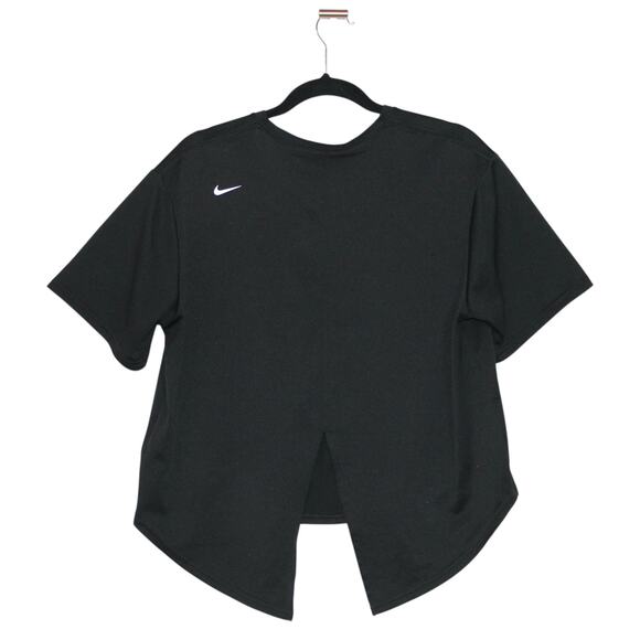 Nike Black Crop Top Tied Back Short Sleeve Small - Picture 4 of 6